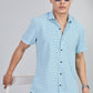 Men’s Premium Checked Shirt – SKY | Long Sleeve Comfort Fit
