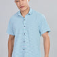 Men’s Premium Checked Shirt – SKY | Long Sleeve Comfort Fit