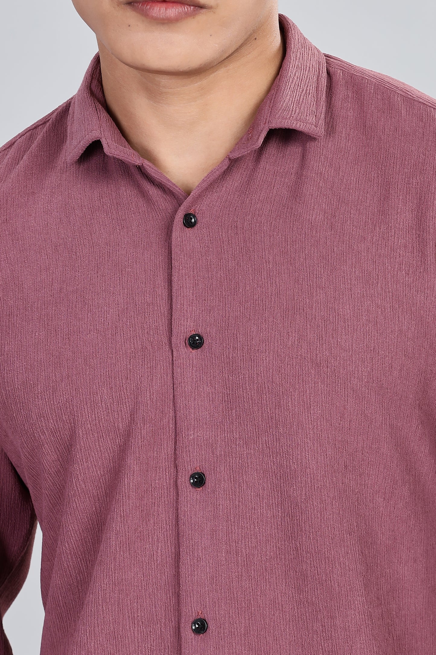 Men’s Premium Textured Shirt(Dusky Rose) – Luxurious Fabric, Timeless Style | Wear Confidence, Own the Moment