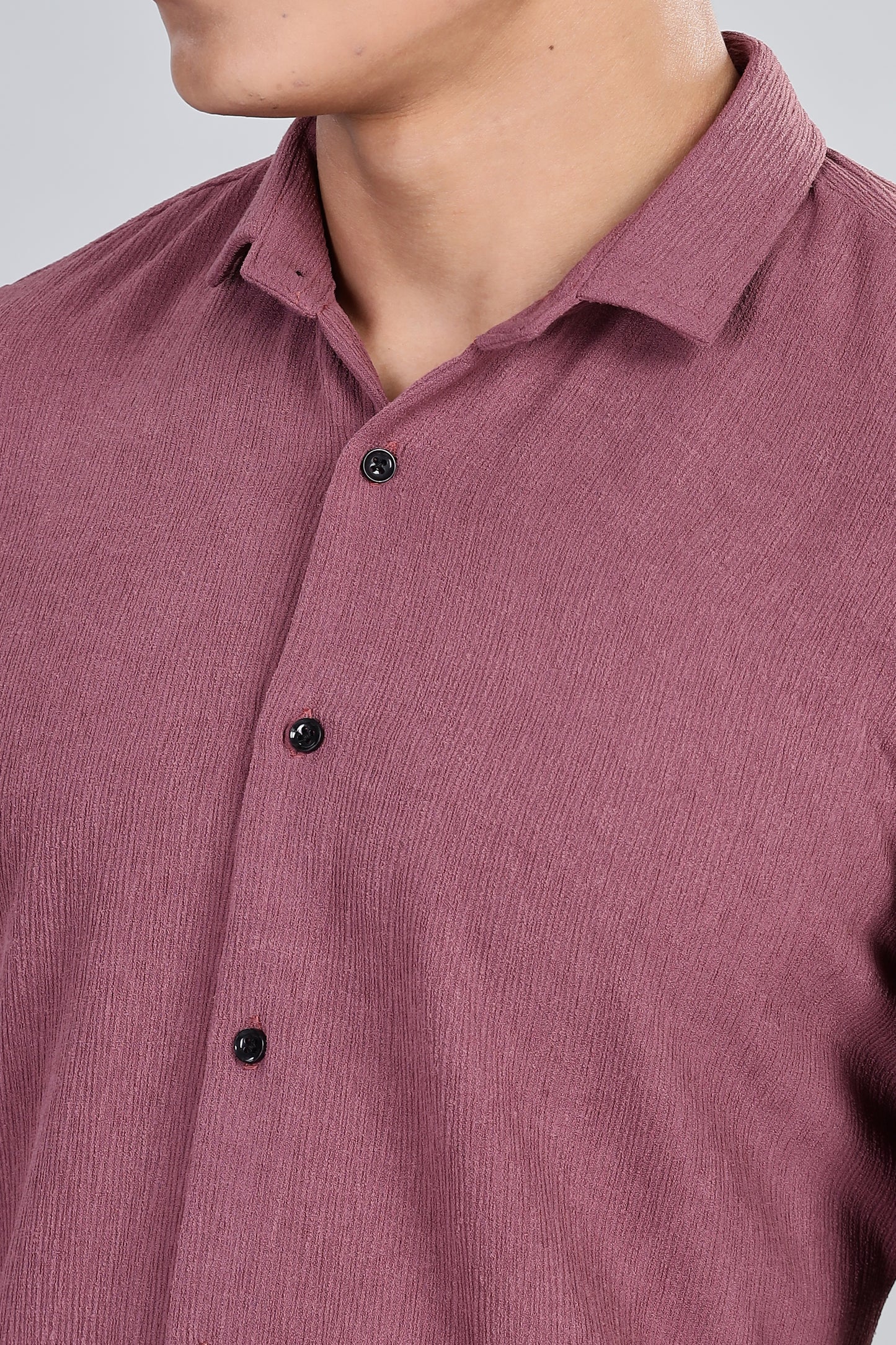 Men’s Premium Textured Shirt(Dusky Rose) – Luxurious Fabric, Timeless Style | Wear Confidence, Own the Moment