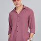 Men’s Premium Textured Shirt(Dusky Rose) – Luxurious Fabric, Timeless Style | Wear Confidence, Own the Moment
