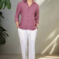 Men’s Premium Textured Shirt(Dusky Rose) – Luxurious Fabric, Timeless Style | Wear Confidence, Own the Moment