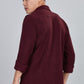 Men’s Premium Textured Shirt(Wine) – Luxurious Fabric, Timeless Style | Wear Confidence, Own the Moment