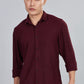 Men’s Premium Textured Shirt(Wine) – Luxurious Fabric, Timeless Style | Wear Confidence, Own the Moment
