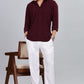 Men’s Premium Textured Shirt(Wine) – Luxurious Fabric, Timeless Style | Wear Confidence, Own the Moment