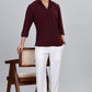 Men’s Premium Textured Shirt(Wine) – Luxurious Fabric, Timeless Style | Wear Confidence, Own the Moment