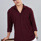 Men’s Premium Textured Shirt(Wine) – Luxurious Fabric, Timeless Style | Wear Confidence, Own the Moment