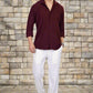 Men’s Premium Textured Shirt(Wine) – Luxurious Fabric, Timeless Style | Wear Confidence, Own the Moment