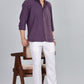 Men’s Premium Textured Shirt(Dark-Purple) – Luxurious Fabric, Timeless Style | Wear Confidence, Own the Moment