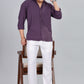 Men’s Premium Textured Shirt(Dark-Purple) – Luxurious Fabric, Timeless Style | Wear Confidence, Own the Moment