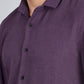 Men’s Premium Textured Shirt(Dark-Purple) – Luxurious Fabric, Timeless Style | Wear Confidence, Own the Moment
