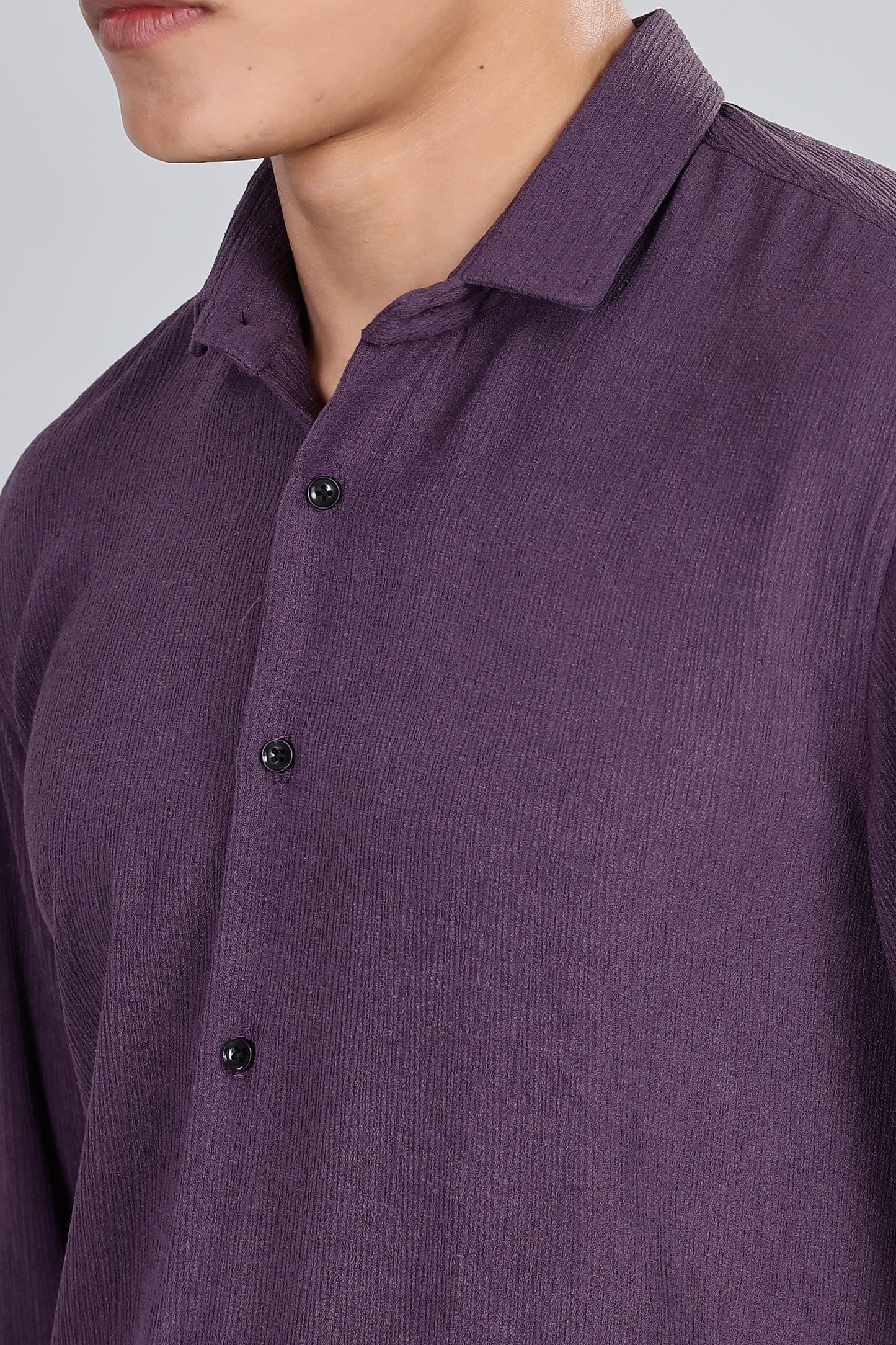 Men’s Premium Textured Shirt(Dark-Purple) – Luxurious Fabric, Timeless Style | Wear Confidence, Own the Moment