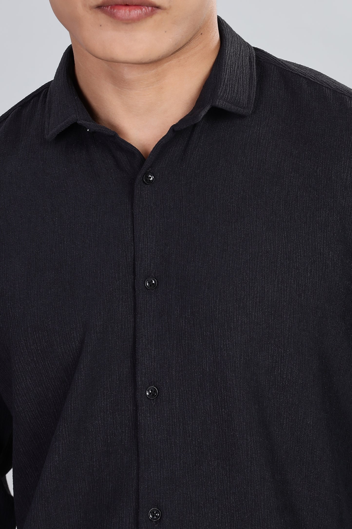 Men’s Premium Textured Shirt(Black) – Luxurious Fabric, Timeless Style | Wear Confidence, Own the Moment