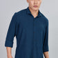 Men’s Premium Textured Shirt(Dark Blue) – Luxurious Fabric, Timeless Style | Wear Confidence, Own the Moment