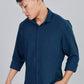 Men’s Premium Textured Shirt(Dark Blue) – Luxurious Fabric, Timeless Style | Wear Confidence, Own the Moment