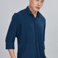 Men’s Premium Textured Shirt(Dark Blue) – Luxurious Fabric, Timeless Style | Wear Confidence, Own the Moment
