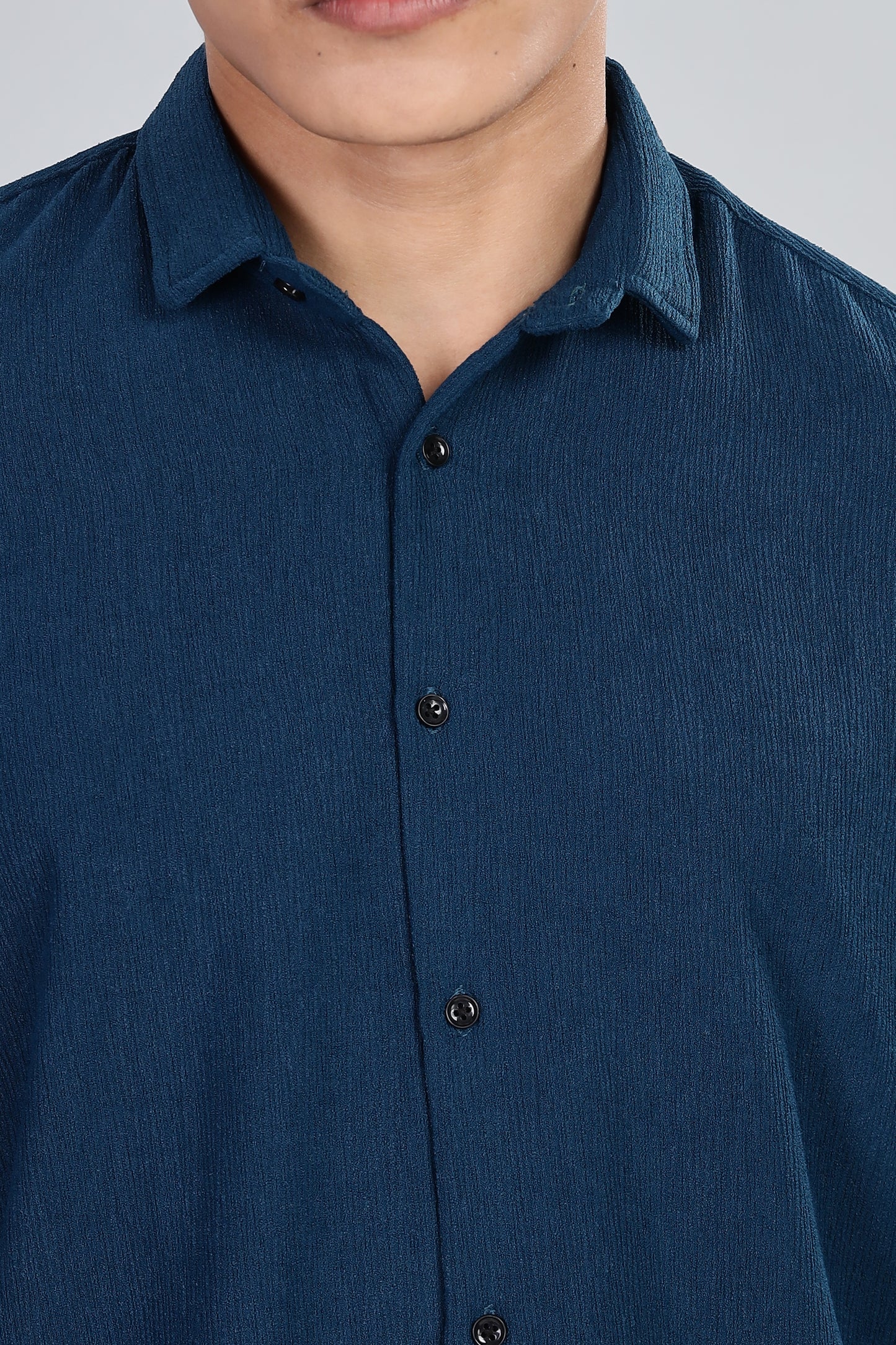 Men’s Premium Textured Shirt(Dark Blue) – Luxurious Fabric, Timeless Style | Wear Confidence, Own the Moment