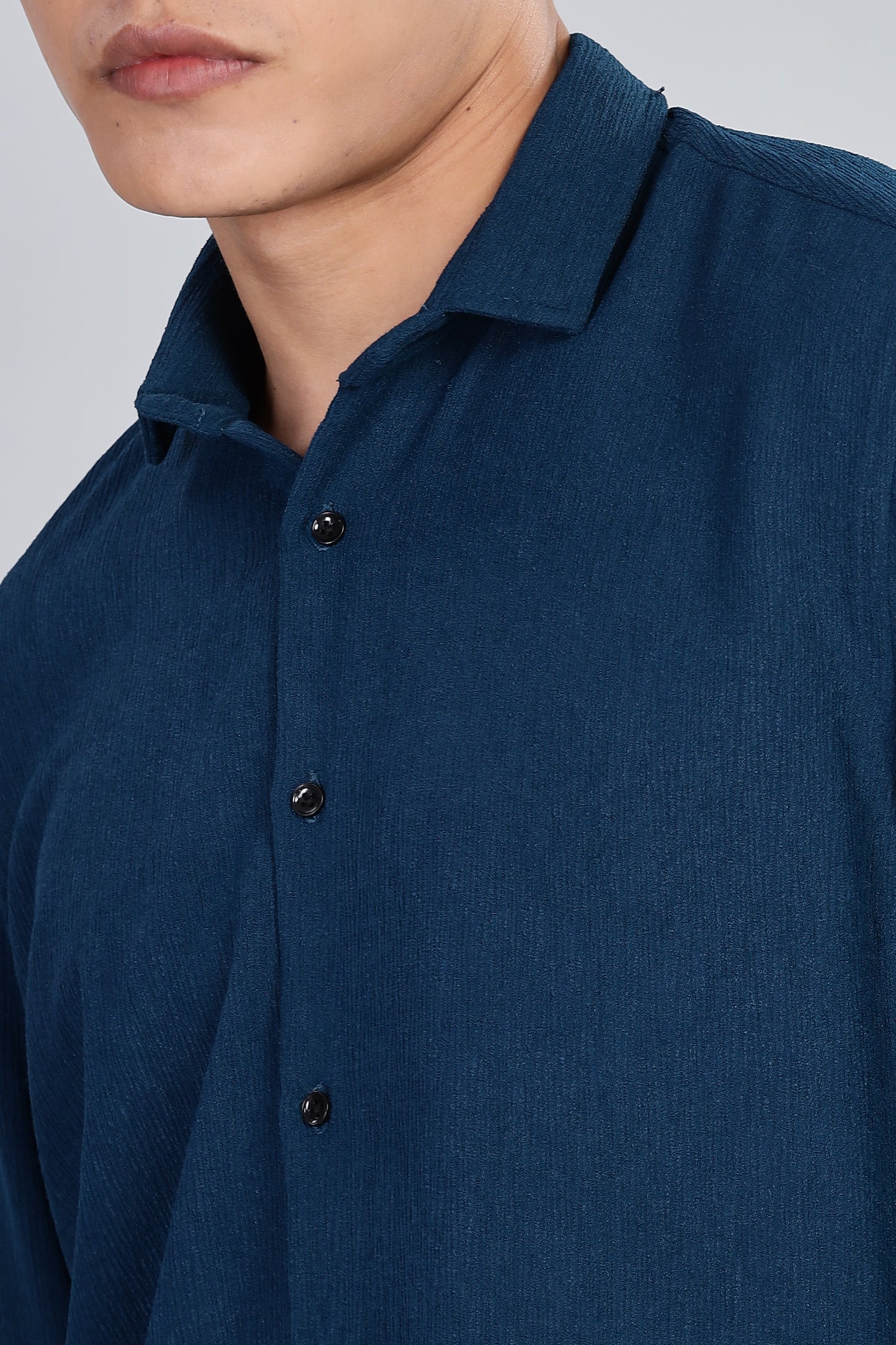 Men’s Premium Textured Shirt(Dark Blue) – Luxurious Fabric, Timeless Style | Wear Confidence, Own the Moment