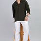 Men’s Premium Textured Shirt(Dark Green) – Luxurious Fabric, Timeless Style | Wear Confidence, Own the Moment