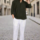Men’s Premium Textured Shirt(Dark Green) – Luxurious Fabric, Timeless Style | Wear Confidence, Own the Moment