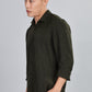 Men’s Premium Textured Shirt(Dark Green) – Luxurious Fabric, Timeless Style | Wear Confidence, Own the Moment