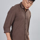 Men’s Premium Textured Shirt(Coffee) – Luxurious Fabric, Timeless Style | Wear Confidence, Own the Moment