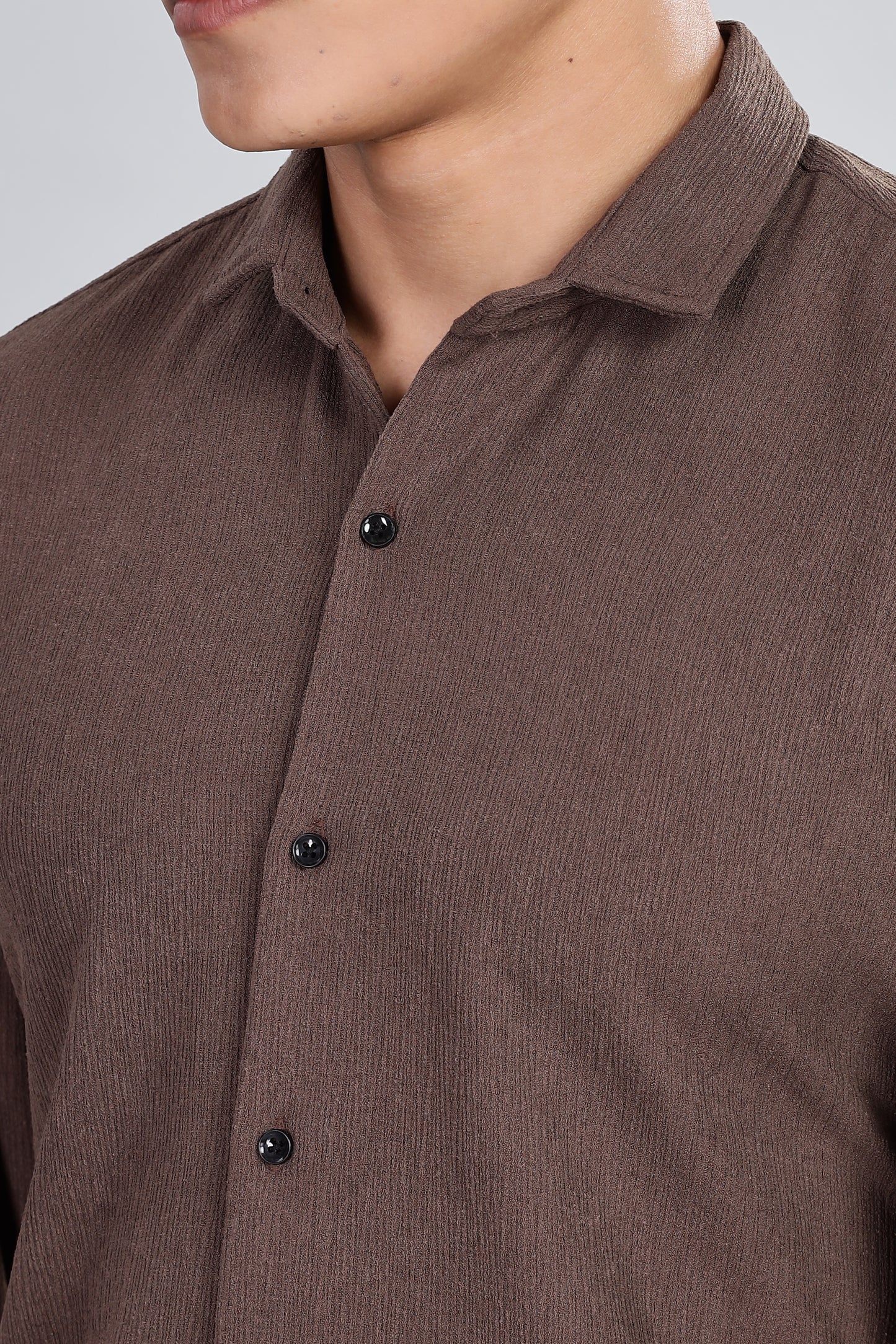 Men’s Premium Textured Shirt(Coffee) – Luxurious Fabric, Timeless Style | Wear Confidence, Own the Moment