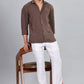 Men’s Premium Textured Shirt(Coffee) – Luxurious Fabric, Timeless Style | Wear Confidence, Own the Moment