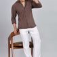 Men’s Premium Textured Shirt(Coffee) – Luxurious Fabric, Timeless Style | Wear Confidence, Own the Moment