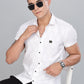 White Premium Textured Pattern Shirt