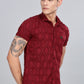 Red Premium Textured Pattern Shirt