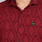 Red Premium Textured Pattern Shirt
