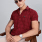 Red Premium Textured Pattern Shirt