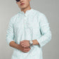 Men’s Brown Geometric Printed Textured Kurta