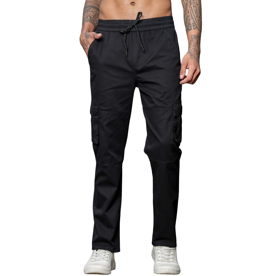 Men’s Black Cargo Pants with Utility Pockets