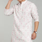 Men’s Brown Geometric Printed Textured Kurta