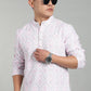 Men’s Brown Geometric Printed Textured Kurta