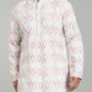 Men’s Brown Geometric Printed Textured Kurta