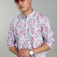 Men’s Brown Geometric Printed Textured Kurta