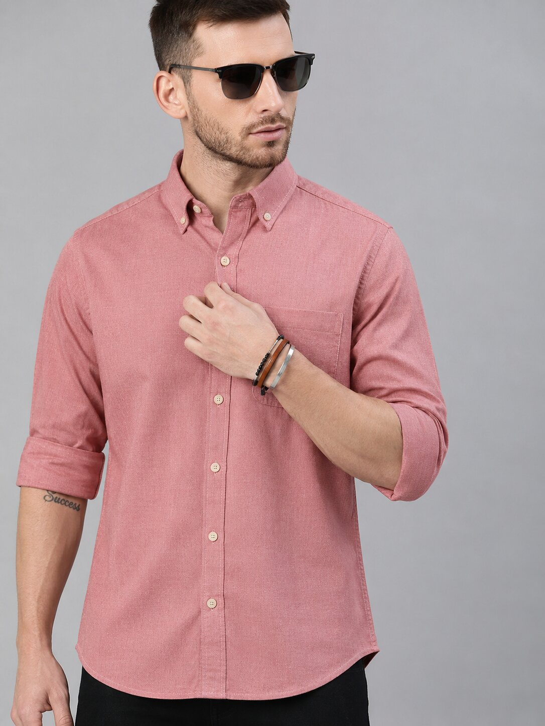 Men’s Black Solid Full Sleeve Button Down Casual Shirt