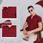 Red Premium Textured Pattern Shirt
