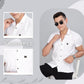 White Premium Textured Pattern Shirt