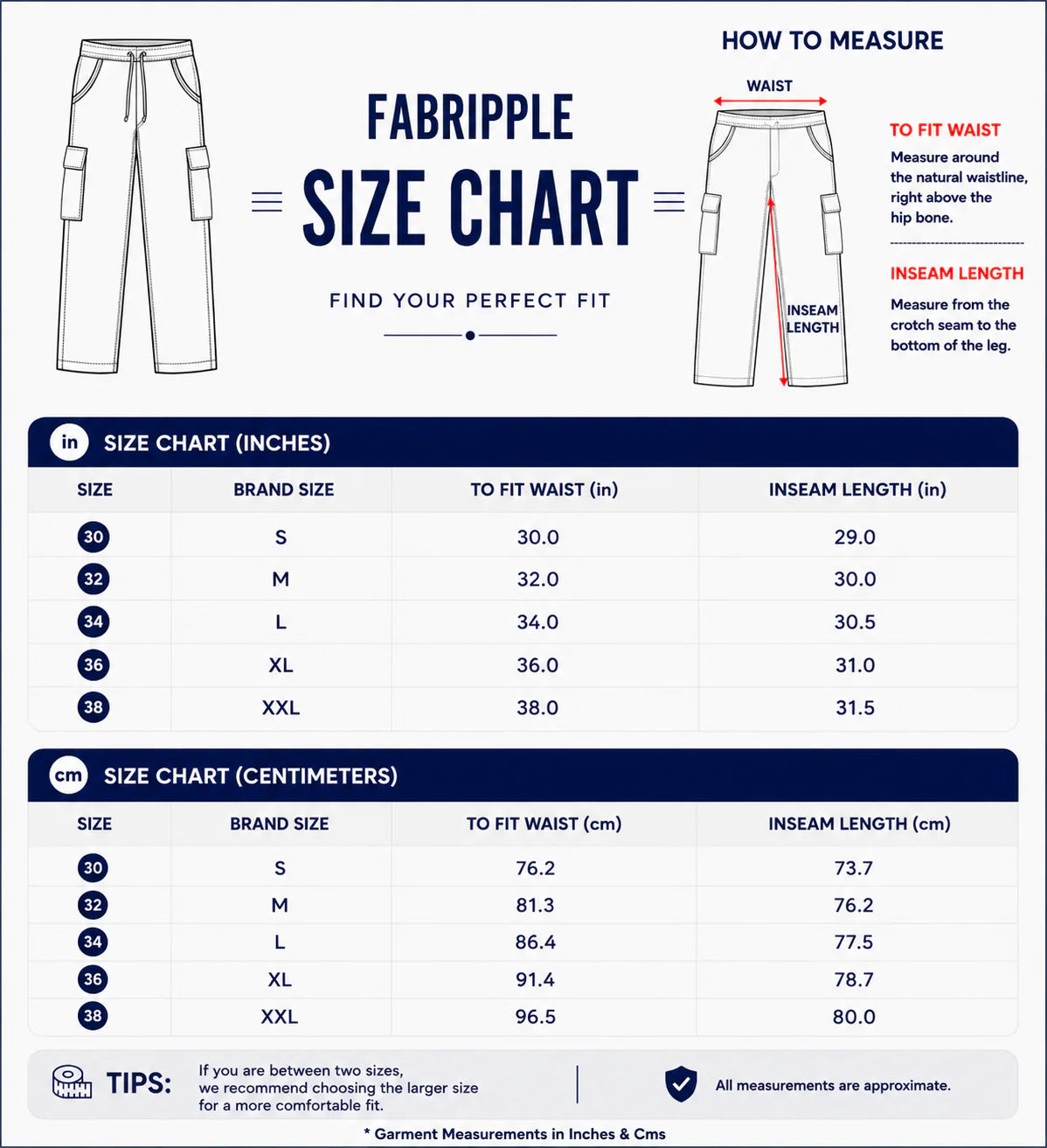 Fabripple Men’s Black Utility Cargo Pants