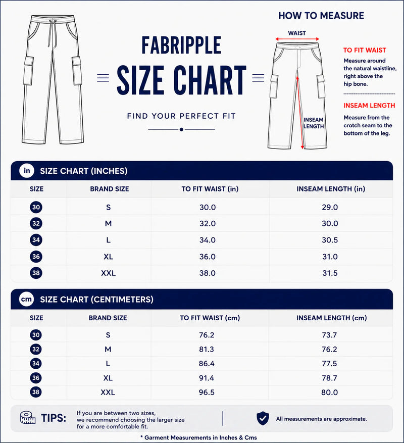 Fabripple Men’s Black Utility Cargo Pants