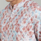 Men’s Brown Geometric Printed Textured Kurta