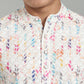 Men’s Multicolour Printed Textured Kurta