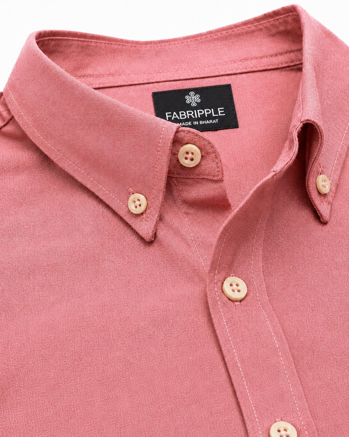 Men’s Pink Solid Full Sleeve Button Down Casual Shirt