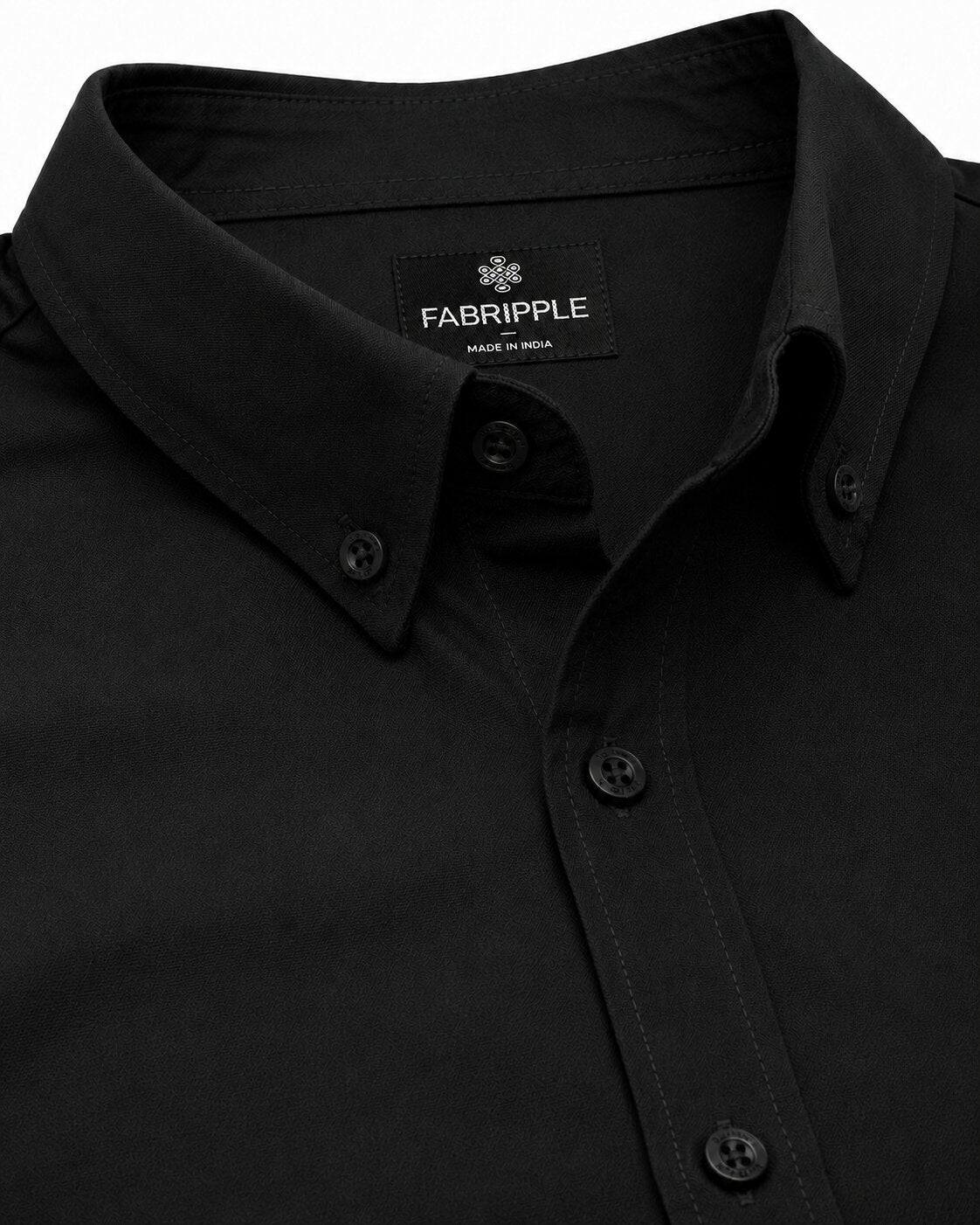 Men’s Black Solid Full Sleeve Button Down Casual Shirt
