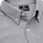 Men’s Grey Solid Full Sleeve Button Down Casual Shirt
