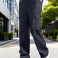 Fabripple Men’s Black Utility Cargo Pants